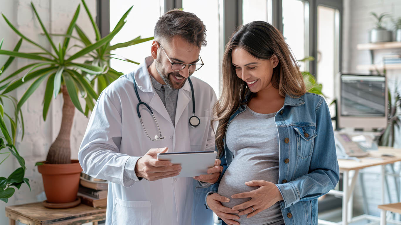 Doctor reviewing IVF treatment plan